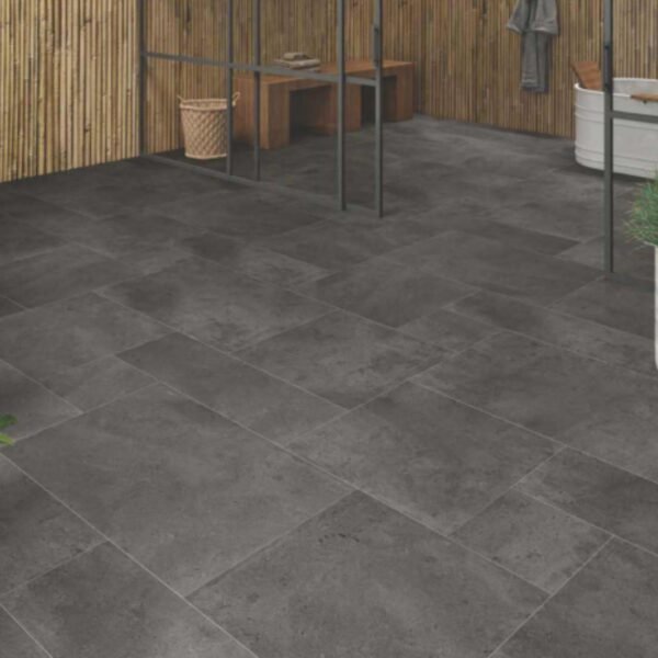 Grey Stone Nero Porcelain