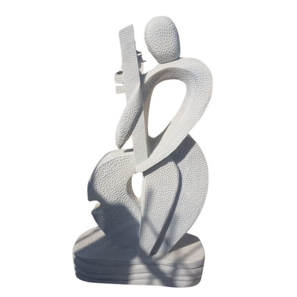 Musician Statue – Hand-Carved Stone Modern Art Sculpture