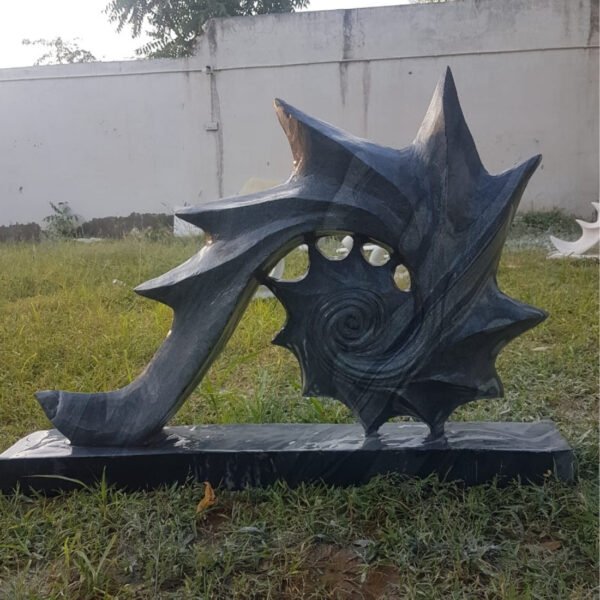 Antique Sea-Inspired Art Sculpture – Hand-Carved Nautical Decor