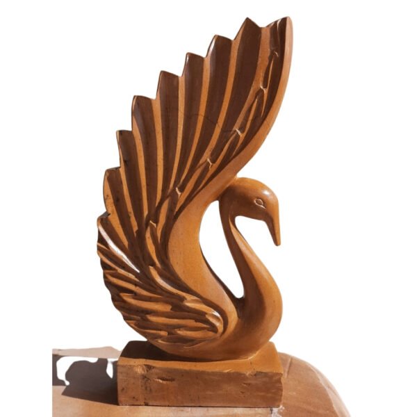 Hand-Carved Sandstone Swan Statue – Garden Sculpture