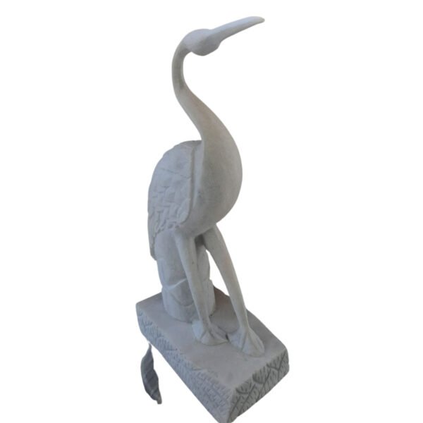Hand-Carved Sandstone Swan Statue – Garden Sculpture