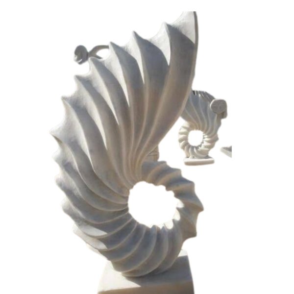 Antique Sea-Inspired Art Sculpture – Hand-Carved Nautical Decor