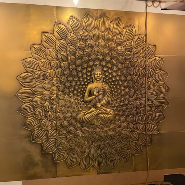 Buddha Matahari Stone Art – Spiritual Wall Decor