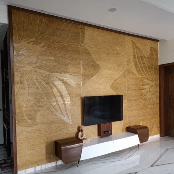Stone Flower Texture Wall Mural – Elegant Home Decor